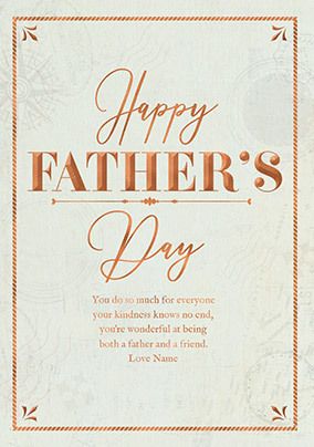 Happy Father's Day Verse Personalised Card