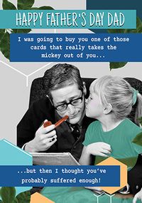Tap to view One of those Father's Day Cards that takes the Mickey Personalised Father's Day Card