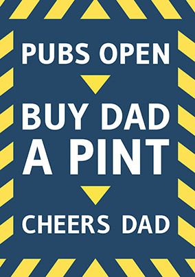 Buy Dad a Pint Personalised Father's Day Card