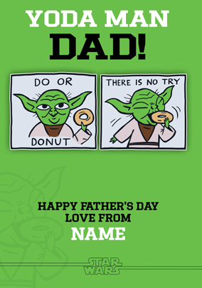 PERSONALISED Dad Daddy Fathers Day YODA Star Wars Birthday Gift Poster Print 11 