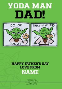 Tap to view Yoda Man Personalised Father's Day Card