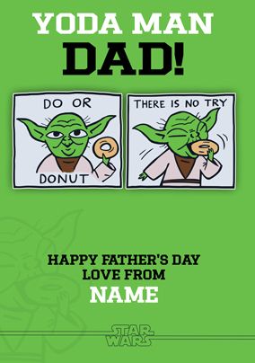 Yoda Man Personalised Father's Day Card