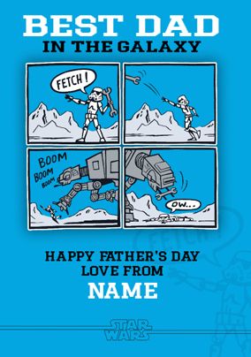 Best Dad Personalised Star Wars Card