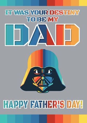Darth Vader Dad Personalised Father's Day Card