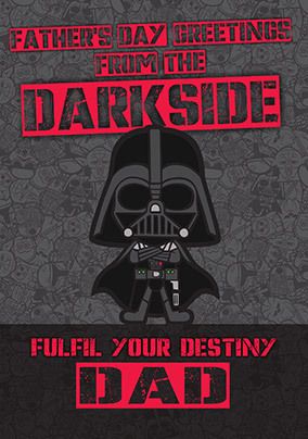 Darth Vader Dark Side Father's Day Card