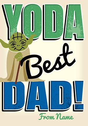 Yoda Best Dad Card - Star Wars