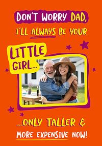 Your Little Girl Photo Father's Day Card