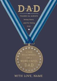 Tap to view A Role Model Personalised Father's Day Card