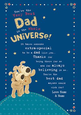 Best Dad in the Universe Personalised Father's Day Card