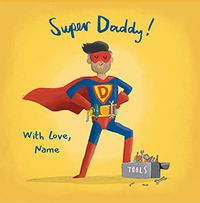 DIY Super Daddy personalised Card