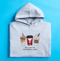 All I Want For Christmas Is Coffee Personalised Hoodie