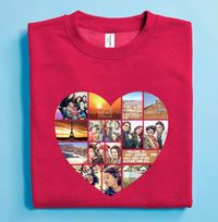 Tap to view Multi Photo Heart Personalised Sweatshirt