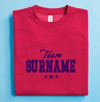 Team Surname Personalised Sweatshirt