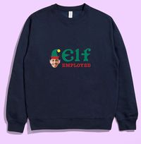 Tap to view Elf Employed Photo Christmas Jumper