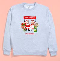 Tap to view Merry Christmas Family Photo Christmas Jumper