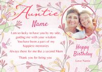 Amore - Birthday Card Auntie Loving Verse