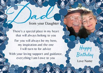 Amore - Birthday Card Dad from your Daughter