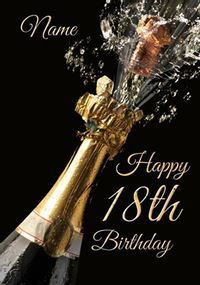 Tap to view Photographic - 18th Birthday Card Champagne Celebration