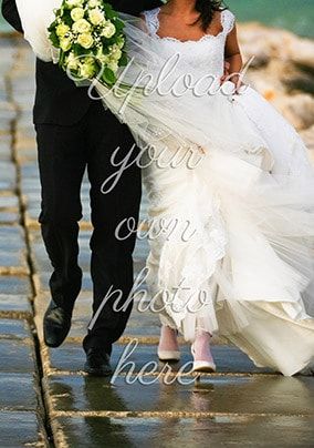 Full Photo No Text Portrait Wedding Card