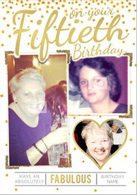 Tap to view Luxe Love Affair - 50th Birthday Card Multi Photo Upload