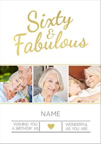 Tap to view Luxe Love Affair - 60th Birthday Card Sixty & Fabulous