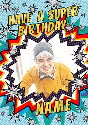 Have A Super Birthday Photo Card