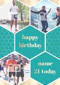 Tap to view Male Multi Photo Birthday Card