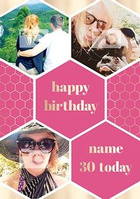Female Multi Photo Birthday Card