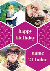 Happy Birthday Female Multi Photo Card