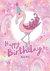 Tap to view Birthday Flamingo Personalised Card