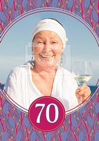 70 Female Photo Birthday Card