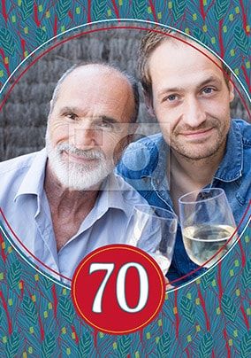 70 Male Photo Birthday Card