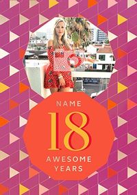 Tap to view 18 Awesome Years Female Photo Card