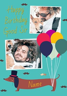 Happy Birthday Good Sir Multi Photo Card | Funky Pigeon