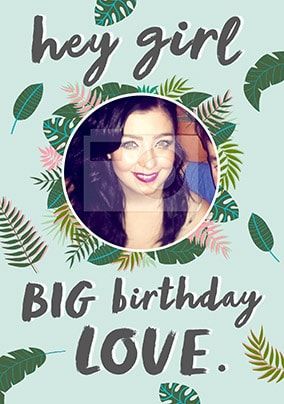 Big Birthday Love Photo Card