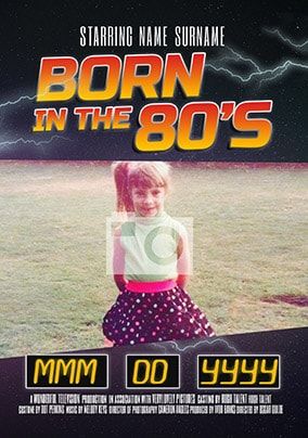 Born In The 80's Photo Card