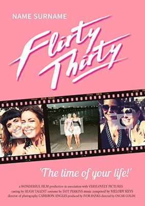 Flirty Thirty Spoof Multi Photo Card