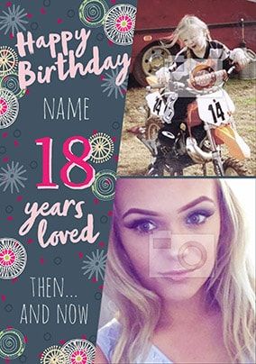 18 Year Old Female Multi Photo Birthday Card