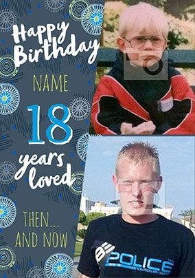 18 Years Loved Boys Multi Photo Card