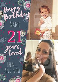21 Years Loved Female Multi Photo Card