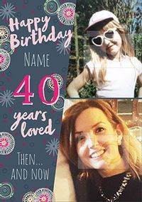 40 Years Loved Female Multi Photo Card