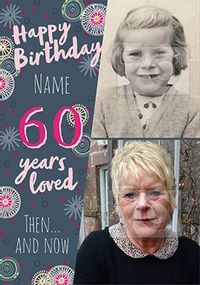 60 Years Loved Female Multi Photo Card