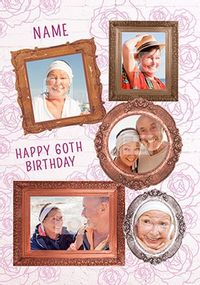 Happy 60th Birthday Multi Photo Card