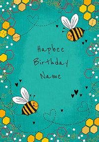 Tap to view Hapbee Birthday Personalised Card