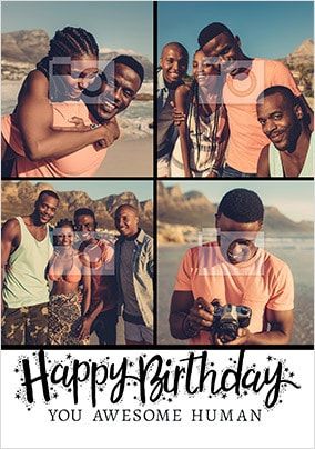 You Awesome Human Photo Birthday Card