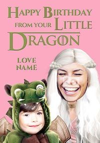 Little Dragon Multi Photo Birthday Card