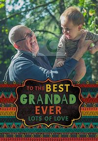 Lots Of Love Grandad Photo Birthday Card