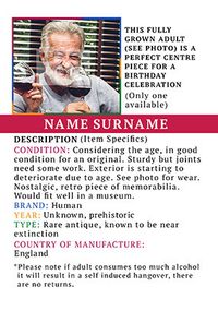 Tap to view 5 Star Old Age Photo Birthday Card