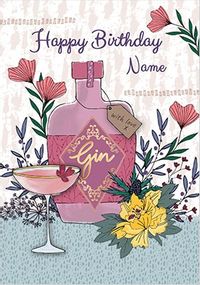 Tap to view Happy Birthday Gin Personalised Card