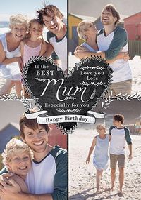Best Mum Multi Photo Birthday Card